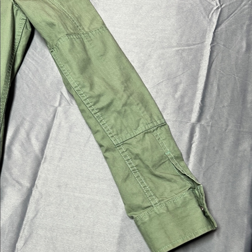 Vans military Green snap Button-Up long sleeve collared Shirt size medium - Picture 12 of 16